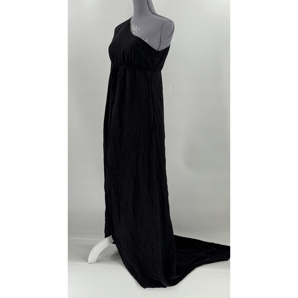 TUCKER Graceful Elegance Black One-Shoulder Long Sleeve Maxi Dress SIZE SMALL - Picture 10 of 14